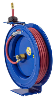 EZ-P-LP-330 by Coxreels | EZ-P Series | 300 PSI EZ-Coil Safety Spring Driven Hose Reel for Air & Water | 3/8" Hose ID, 3/8" FNPT Inlet x 3/8" MNPT Hose End | Steel | 30ft PVC Hose Included