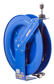 EZ-PC24-0012-A by Coxreels | EZ-PC Series | EZ-Coil Safety Spring Driven Power Cord Reel with Single Industrial Receptacle | 12/3 SJO Cord, 20A, 115V | Steel | 100ft Cord Included