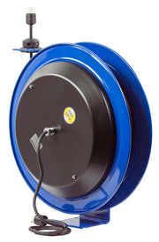 EZ-PC24-0012-A by Coxreels | EZ-PC Series | EZ-Coil Safety Spring Driven Power Cord Reel with Single Industrial Receptacle | 12/3 SJO Cord, 20A, 115V | Steel | 100ft Cord Included