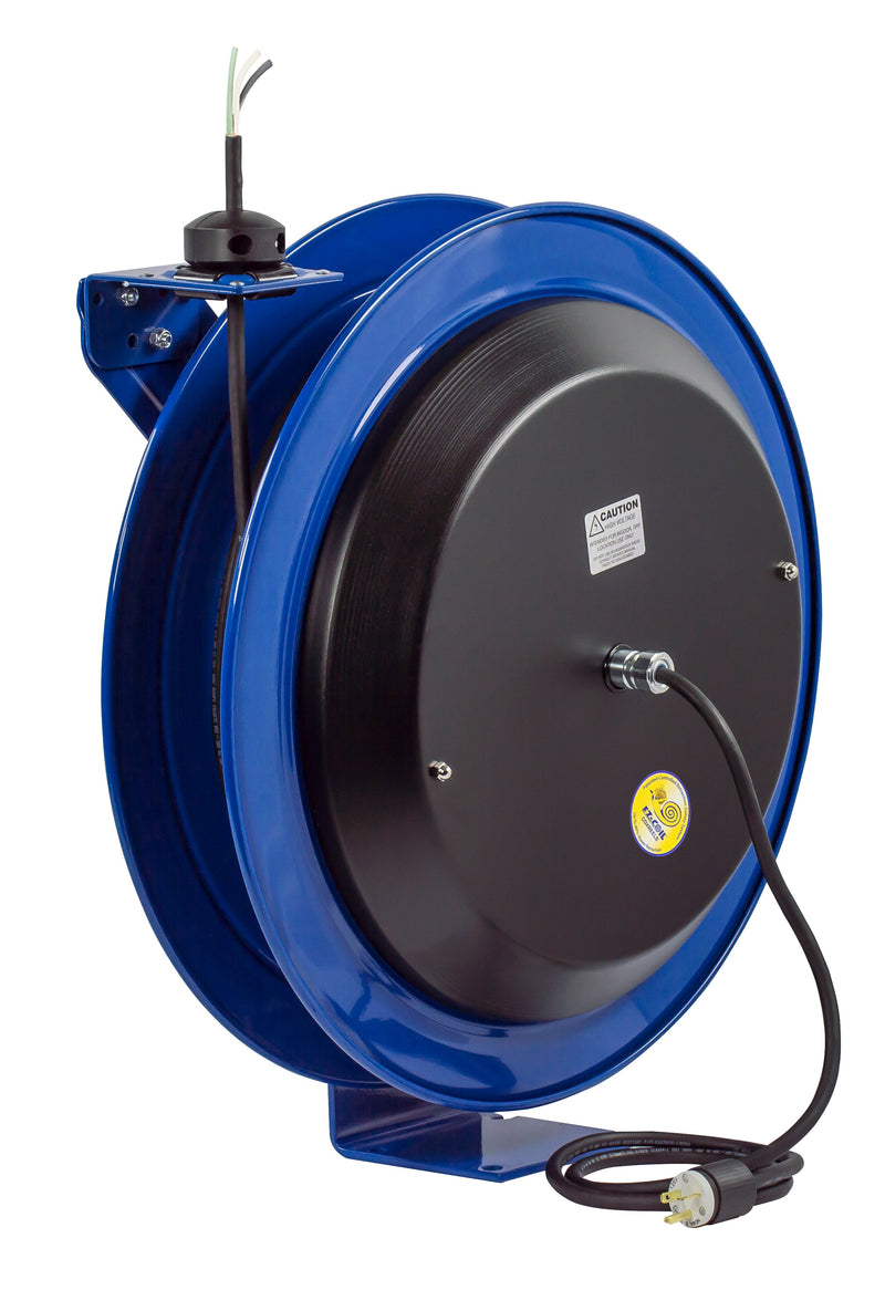 EZ-PC24-0012-X by Coxreels | EZ-PC Series | EZ-Coil Safety Spring Driven Power Cord Reel | 12/3 SJO Cord, 20A, 115V | Steel | 100ft Cord Included