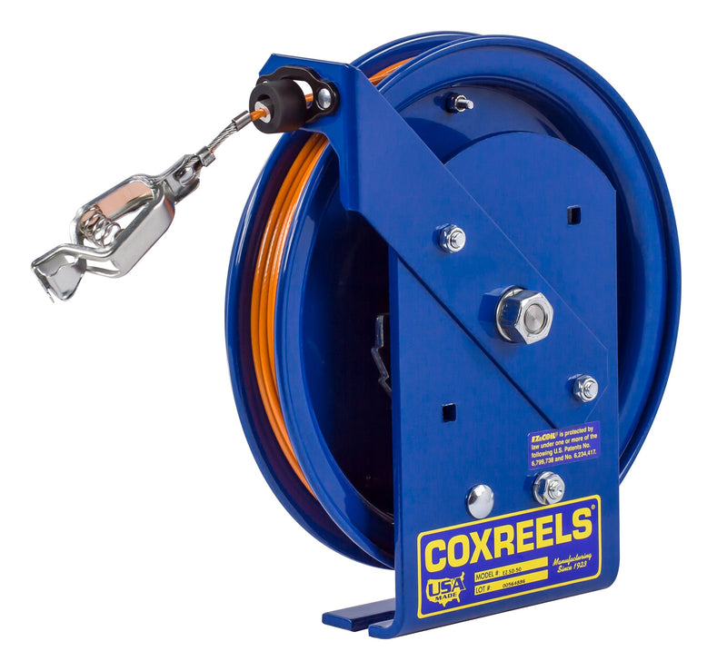 EZ-SD-35-1 by Coxreels | EZ-SD Series | EZ-Coil Safety Spring Driven Static Discharge Cable Reel | 5/32" Cable | Steel | 35ft Cable Included