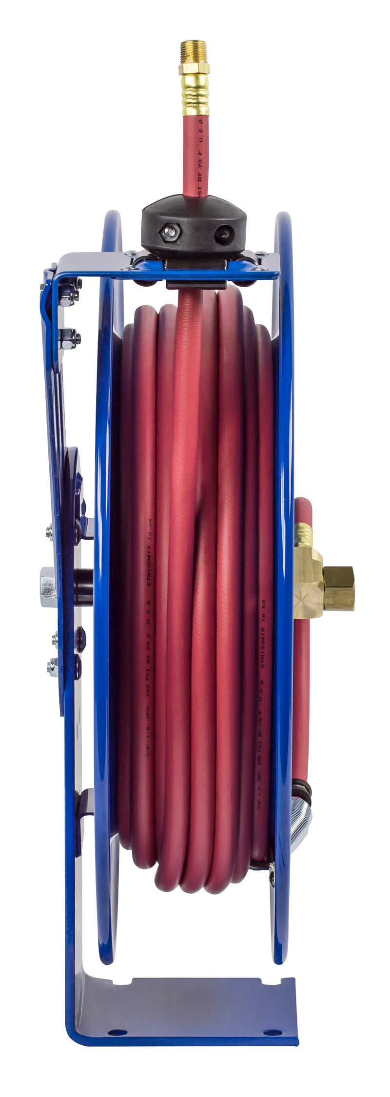 EZ-SH-350 by Coxreels | EZ-SH Series | 300 PSI EZ-Coil Safety Spring Driven Hose Reel for Air & Water | 3/8" Hose ID, 3/8" FNPT Inlet x 3/8" MNPT Hose End | Steel | 50ft PVC Hose Included