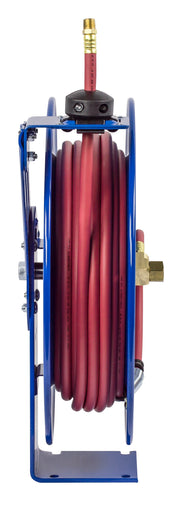 EZ-SH-4100 by Coxreels | EZ-SH Series | 300 PSI EZ-Coil Safety Spring Driven Hose Reel for Air & Water | 1/2" Hose ID, 1/2" FNPT Inlet x 1/2" MNPT Hose End | Steel | 100ft PVC Hose Included