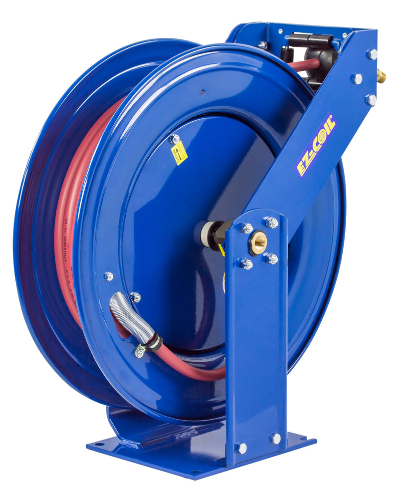 EZ-TSH-475 by Coxreels | EZ-T Series | 300 PSI EZ-Coil Safety Spring Driven Hose Reel for Air & Water | 1/2" Hose ID, 1/2" FNPT Inlet x 1/2" MNPT Hose End | Steel | 75ft PVC Hose Included