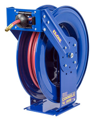 EZ-TSH-450 by Coxreels | EZ-T Series | 300 PSI EZ-Coil Safety Spring Driven Hose Reel for Air & Water | 1/2" Hose ID, 1/2" FNPT Inlet x 1/2" MNPT Hose End | Steel | 50ft PVC Hose Included