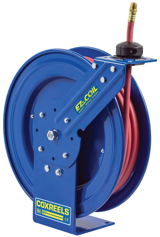 EZP3850 by Dixon Valve | EZ-Coil | EZ-P Series | Low Pressure Spring Driven Hose Reel - with Hose | 3/8" Hose ID | 50ft Hose Length | Steel