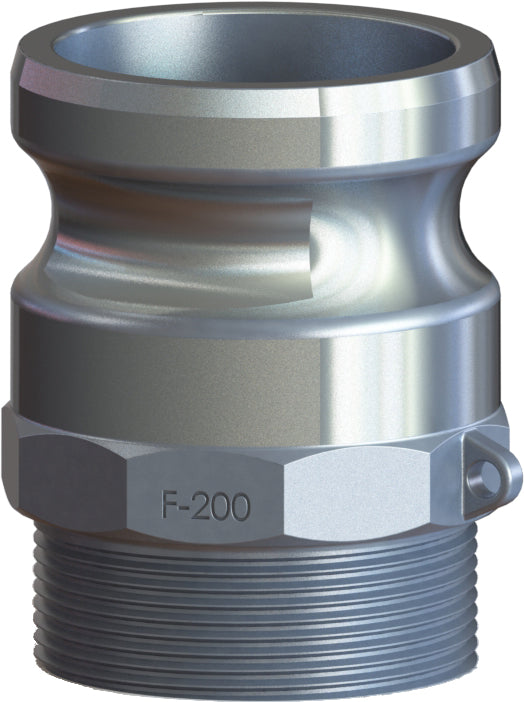 F-BR-600 by Campbell Fittings | Standard Cobra Cam & Groove Coupling | Type F | 6" Adapter x 6" Male NPT Thread | Brass