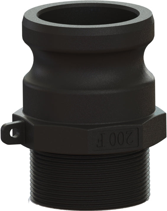 F-PP-400 by Campbell Fittings | Standard Cobra Cam & Groove Coupling | Type F | 4" Adapter x 4" Male NPT Thread | Poly-Glass