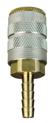 2FS2-B by Dixon Valve | Pneumatic Quick Disconnect Coupling | F-Series | Hose Barb | 1/4" Hose Barb x 1/4" Manual Industrial Interchange | Socket | Nitrile Seal | Brass