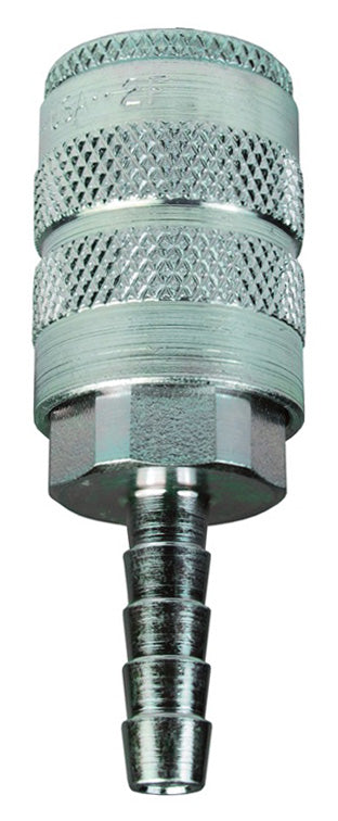 3FS3 by Dixon Valve | Pneumatic Quick Disconnect Coupling | F-Series | Hose Barb | 3/8" Hose Barb x 3/8" Manual Industrial Interchange | Socket | Nitrile Seal | Steel