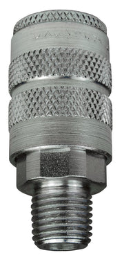 3FM4 by Dixon Valve | Pneumatic Quick Disconnect Coupling | F-Series | 1/2" Male NPTF x 3/8" Manual Industrial Interchange | Socket | Nitrile Seal | Steel