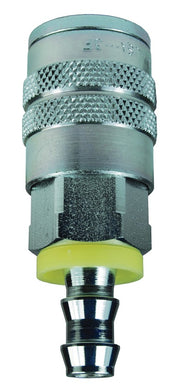 3FB3 by Dixon Valve | Pneumatic Quick Disconnect Coupling | F-Series | Push-Loc Hose Barb | 3/8" Hose ID x 3/8" Manual Industrial Interchange | Socket | Nitrile Seal | Steel