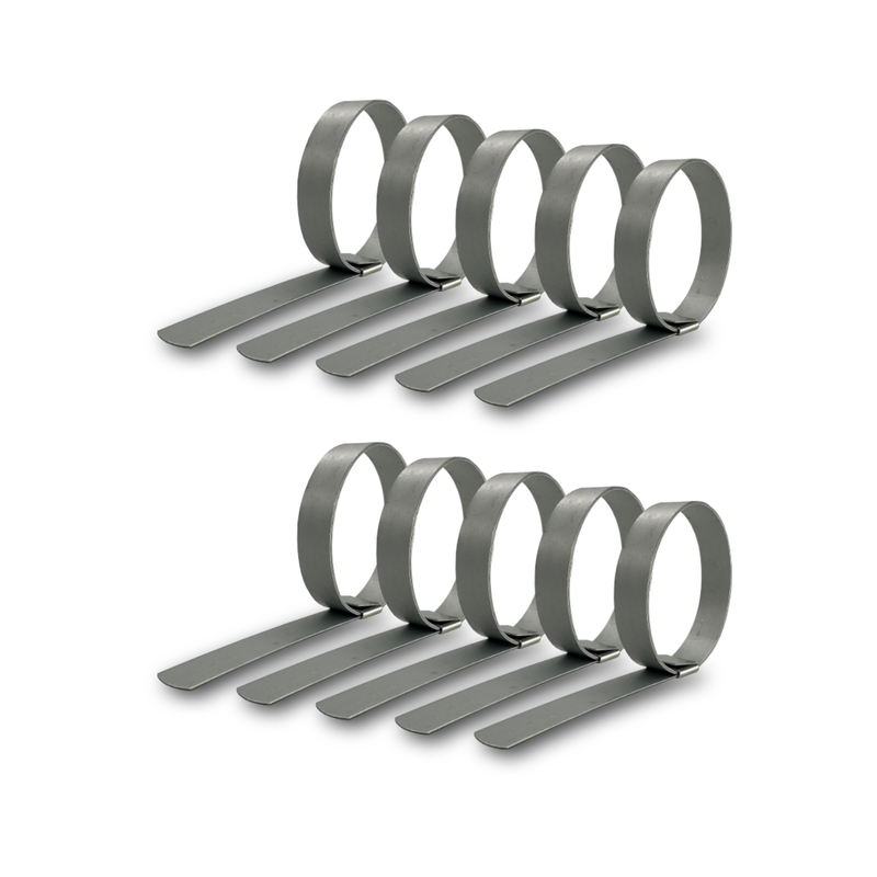 HBCP12 by Strapbinder | Center Punch Clamp | 3" ID | 5/8" Width | .027" Thickness | Galvanized Carbon Steel | Box of 50