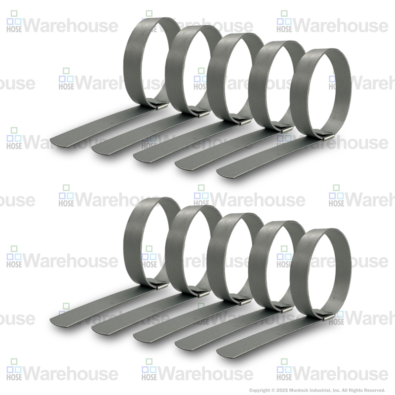HBCP14 by Strapbinder | Center Punch Clamp | 3-1/2" ID | 5/8" Width | .027" Thickness | Galvanized Carbon Steel | Box of 50