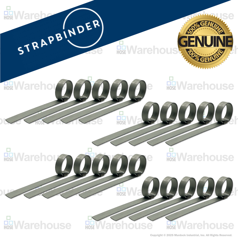 HBCP4 by Strapbinder | Center Punch Clamp | 1" ID | 5/8" Width | .027" Thickness | Galvanized Carbon Steel | Box of 100