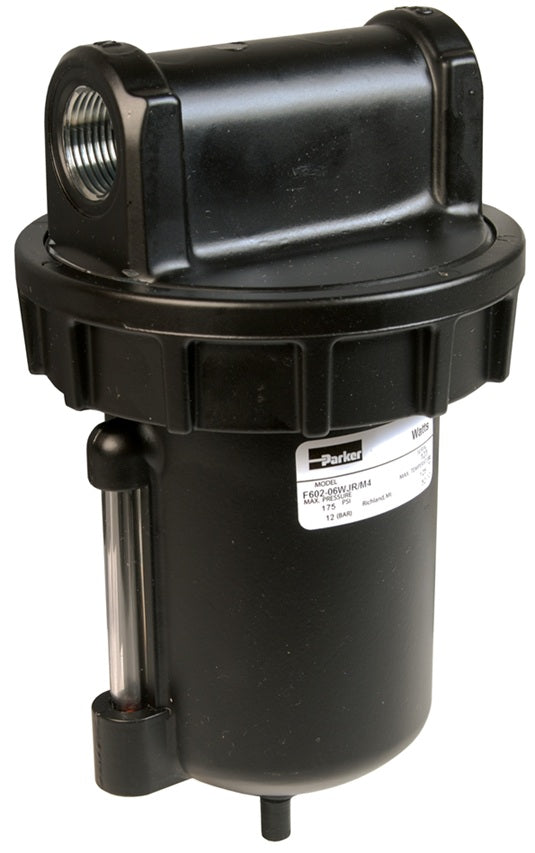 F602-06WJ Watts by Dixon Valve | Hi-Flow F602-Series | Filter | 3/4" Size | 270 SCFM | Manual Drain | 16 oz. Bowl | Zinc Body with Sight Glass