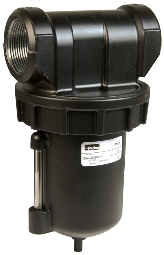 F602-12WJR Watts by Dixon Valve | Hi-Flow F602-Series | Filter | 1-1/2" Size | 450 SCFM | Automatic Drain | 16 oz. Bowl | Zinc Body with Sight Glass
