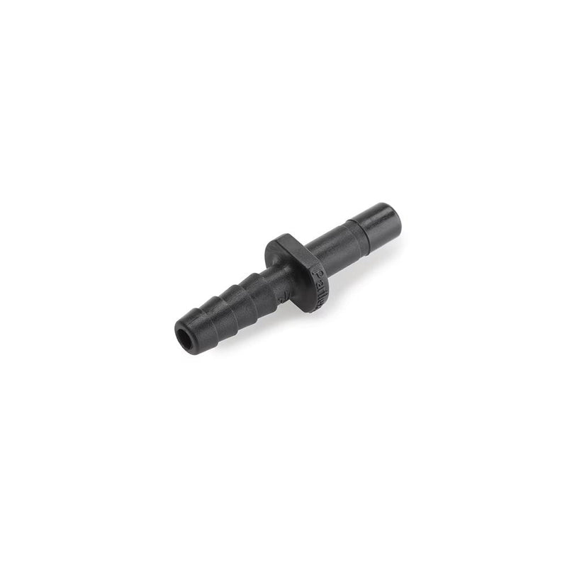 FB4TCB4 by Parker | TrueSeal™ Accessories | 1/4" Tube Stem Connector x 1/4" Barb | 1.67" Length | Straight | Black | Kynar®