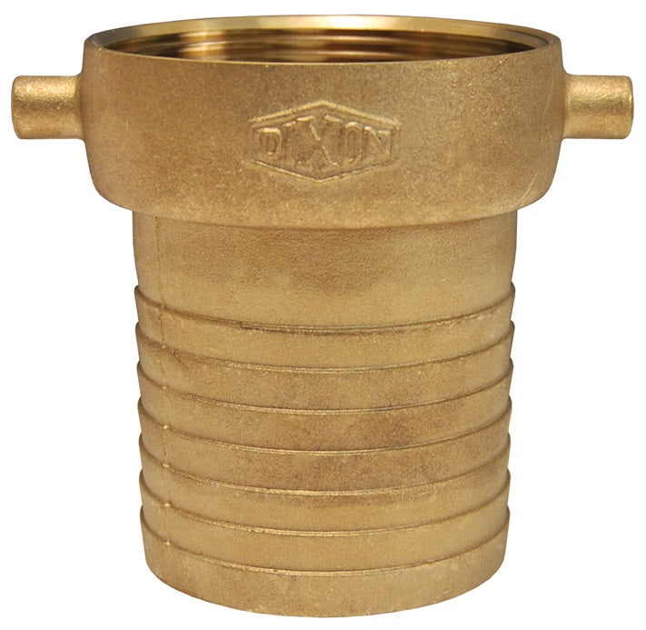 FBB250 by Dixon Valve | King Short Shank Suction Hose Coupling | Female FItting | 2-1/2" Female NPSM x 2-1/2" Hose ID | Brass Shank & Nut