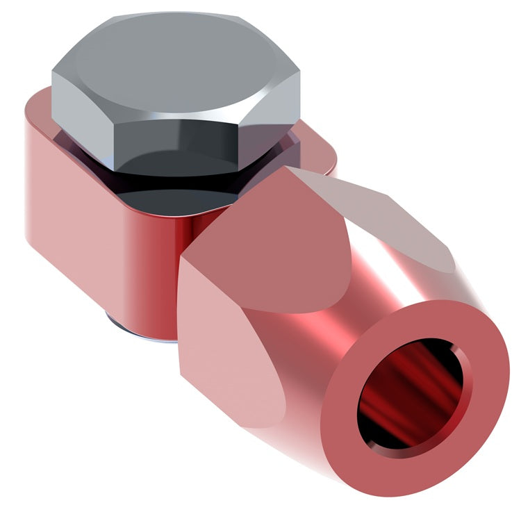 FBM1066 (FCM1066) Eaton Aeroquip® -06 Banjo Fitting for Holley Single Feed 600-660 Series and all Two Barrel Series with 9/16-24 Thread - Aluminum