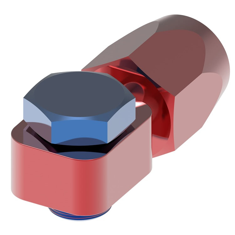 FBM1066 (FCM1066) Eaton Aeroquip® -06 Banjo Fitting for Holley Single Feed 600-660 Series and all Two Barrel Series with 9/16-24 Thread - Aluminum