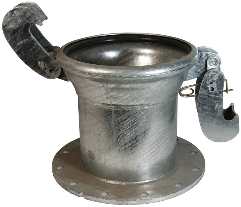 FC22310 by Dixon Valve | Type A (Agri-Lock) Quick Connect Fitting | 10" Size | Female with 150# ASA Flange | Galvanized Steel