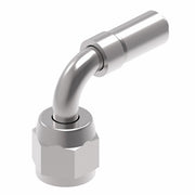 FC7217-0606S Aeroquip by Danfoss | Female SAE 45° Swivel 90° Elbow PTFE Crimp Fitting | FC Series | Complete Fitting | -06 Female SAE 45° Swivel x -06 Hose Barb | Steel