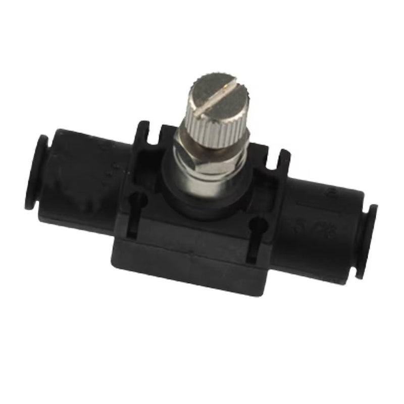 FC832-8M by Parker | In-Line Flow Control | 8 mm Push-to-Connect x 8 mm Push-to-Connect | 60.5 mm Length | 50.0 mm Width | Straight | Glass-Reinforced Nylon | Pack of 5