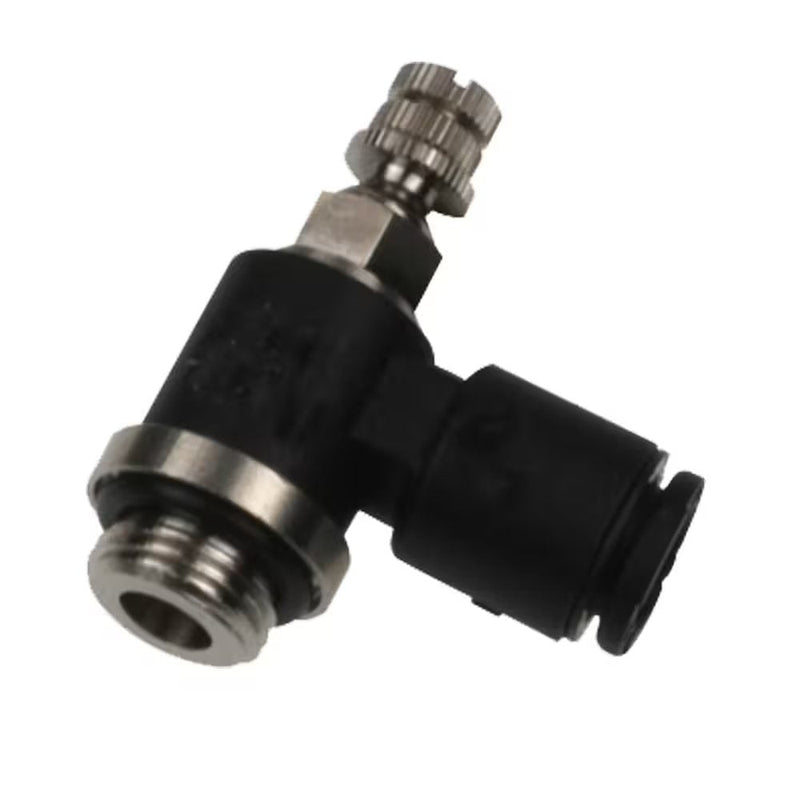 FCMB731-6M-2G by Parker | Miniature Flow Controls | 6 mm Push-to-Connect x 1/8" Male BSPP Thread | 7 mm Hex | 90° Elbow | Glass-Reinforced Nylon | Pack of 10