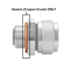 FD14-1206-05 Weatherhead by Danfoss | FLOCS Quick Disconnect Oil Drain Coupling | FD14 Series | Copper-Crush Gasket Only | Use with: M20 X 1.5 6g Threaded Plug