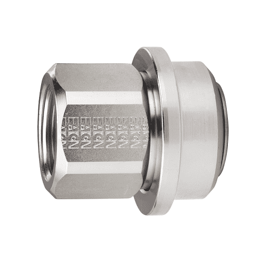 FD14-1001-12-06 Weatherhead by Danfoss | Quick Disconnect Oil Drain Coupling | FD14 Series | 3/8" Body Size x 3/4-14 Dryseal NPTF | Socket | Valved | FKM Seal | Carbon Steel