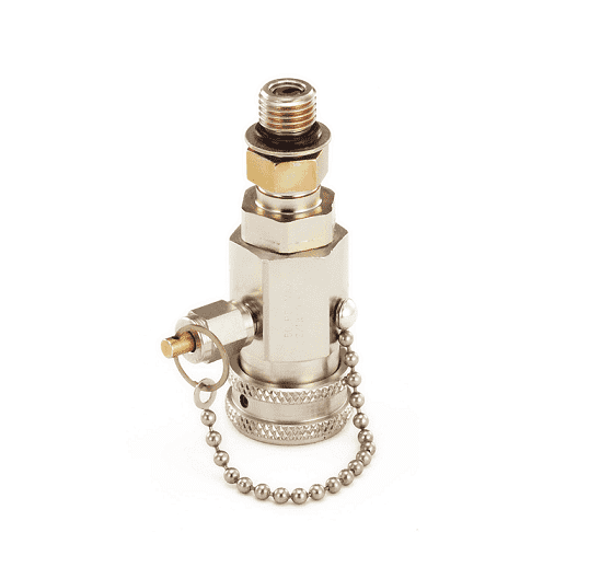FD15-1002-04 Hansen® by Danfoss | Quick Disconnect Oil Sampling Valve | FD15 Series | 1/4" Male SAE O-Ring Boss x 1/4" Body Size | 50-300 psi | NBR Seal | Steel