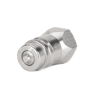 FD76-1002-08-10 Hansen® by Danfoss | Quick Disconnect Coupling | FD72/FD76 Series | 1/2" Female NPT x 5/8" Farm/AG ISO 5675 Interchange | Plug | Buna-N Seal | Steel