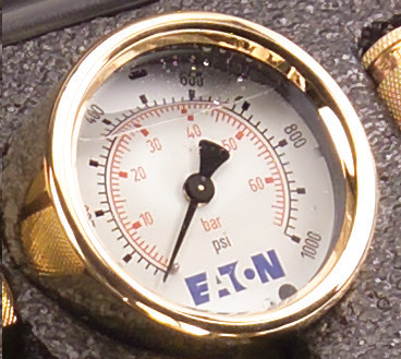 FF14800 Hansen® by Danfoss | Pressure Gauge | 1/4" Male NPT | 0 - 1,000 psi | Nickel Plated Steel