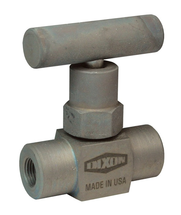 FFC101 by Dixon Valve | Mini Needle Valve | T Design Handle | 1/8" Female NPT x 1/8" Female NPT | Zinc Nickel Plated Steel