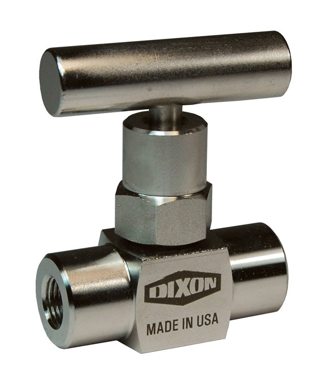 FFS101 by Dixon Valve | Mini Needle Valve | T Design Handle | 1/8" Female NPT x 1/8" Female NPT | 316 Stainless Steel