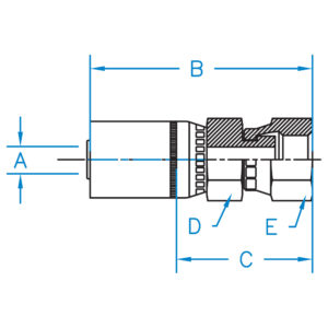 FFX-08-10 by Kurt Hydraulics | Jump Size | Female O-Ring Face Seal | Swivel | for 1/2" Hose ID