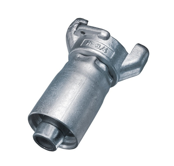 FHE-50 by Kuriyama | FHE Series | Universal Air Hose Crimp Coupling | Two Lug | 1/2" Hose ID | Fits 27/32" to 1-1/32" Hose OD | Zinc Plated Carbon Steel