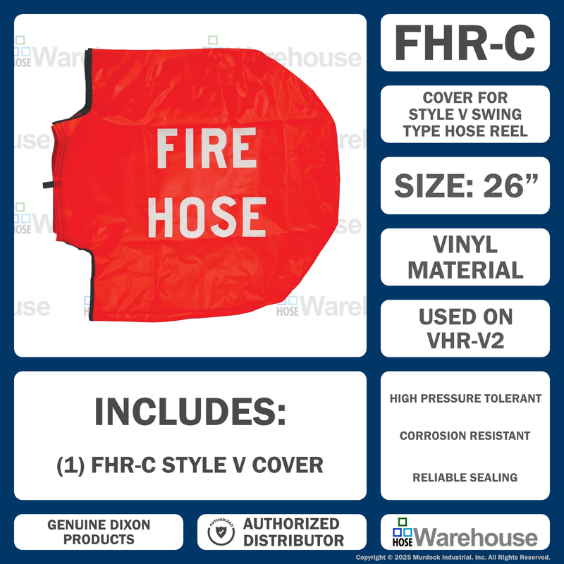 FHR-C Dixon Vinyl Cover for FHR-V2 Swing Wall Reel - Fits 26" Hose Reels