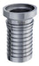 FILS-SS300 by Kuriyama | FILS-SS Series | Sanitary Crimp Hose Fitting | 3" Female I-Line End x 3" Hose Shank | Straight | 316 Stainless Steel