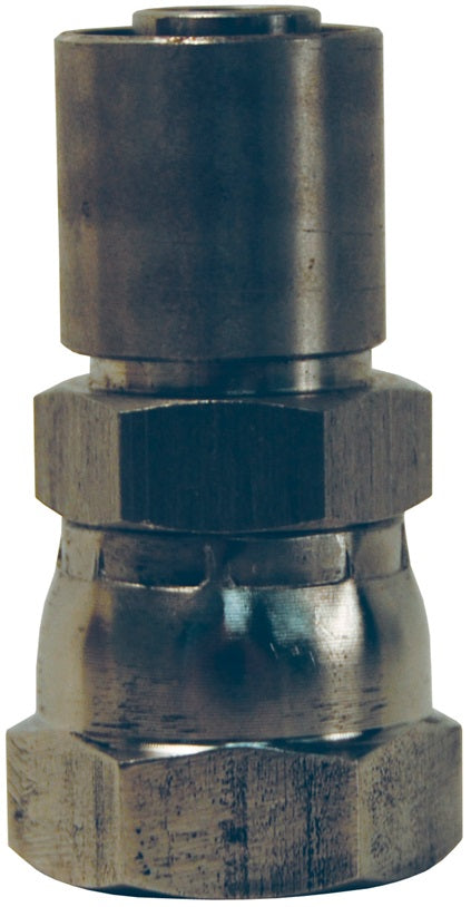 FJS-05-05 by Dixon Valve | Crimp Fitting for PTFE Hose | with Crimp Collar | 5/16" Female JIC Swivel x -05 Hose Size | 304 Stainless Steel