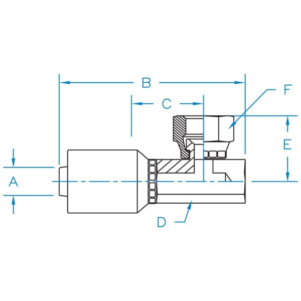 FJX90B-0808-K2 by Kurt Hydraulic | K2 Series | 1/2" Hose Barb x 1/2" Female 37° JIC Swivel Block Style| 90° Elbow | Carbon Steel