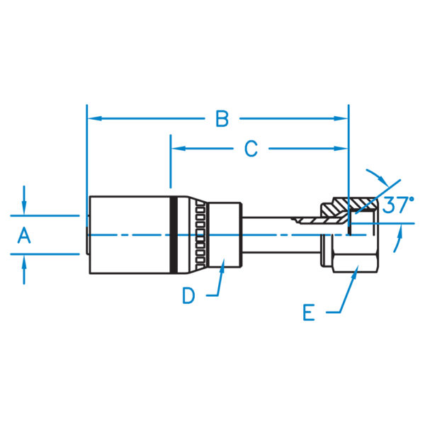 FJXT-04-04 by Kurt Hydraulics | Female JIC | Swivel | for 1/4" Hose ID