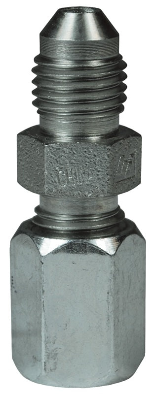 FLC2402-04-04 by Dixon Valve | Flareless Bite Type Fitting | 1/4" Male Tube x 1/4" Male 37° JIC | Steel