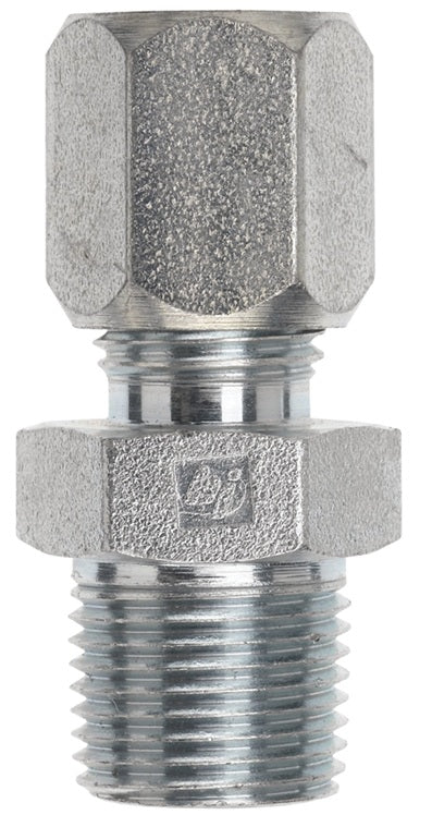 FLC2404-06-02 by Dixon Valve | Flareless Bite Type Fitting | 3/8" Male Tube x 1/8" Male NPTF | Steel