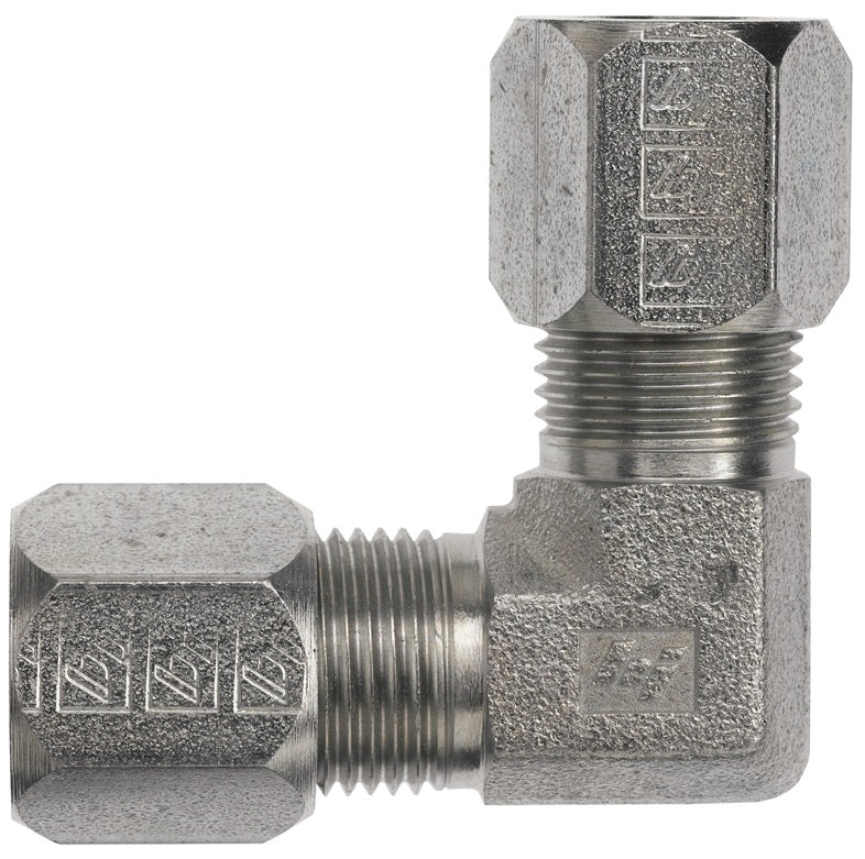 FLC2500-10 by Dixon Valve | Flareless Bite Type Fitting | Tube Union | 90° Elbow | 5/8" Male Tube x 5/8" Male Tube | Steel