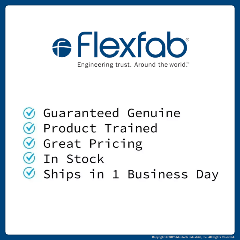 FLX2582-0012 by FlexFab | Series 2582 | Lined Worm Gear Clamps | 0.88" Min Dia | 1.25" Max Dia | 10 Per pack