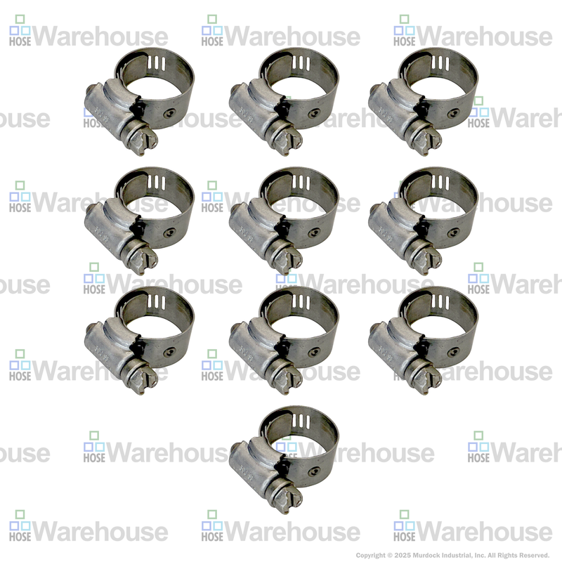 FLX2582-0010 by FlexFab | Series 2582 | Lined Worm Gear Clamps | 0.75" Min Dia | 1.06" Max Dia | 10 Per pack