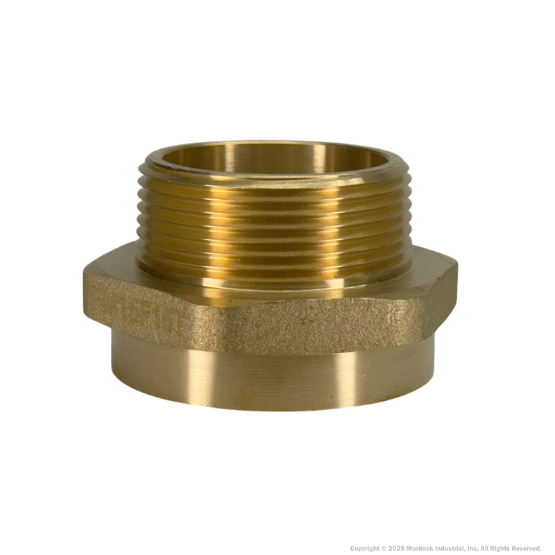 FM15F15T Dixon Cast Brass Female to Male Hex Nipple - 1-1/2" Female NST(NH) x 1-1/2" Male NPT