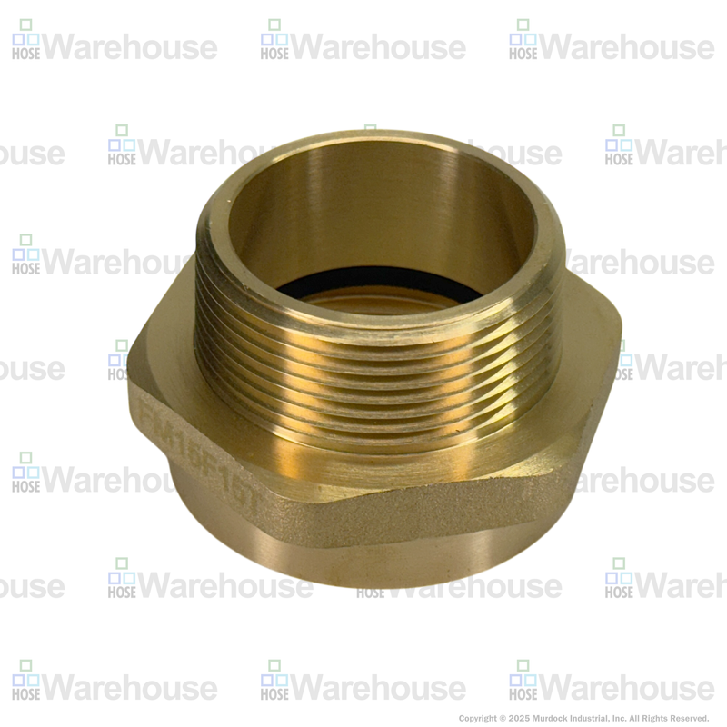 FM15F15T Dixon Cast Brass Female to Male Hex Nipple - 1-1/2" Female NST(NH) x 1-1/2" Male NPT